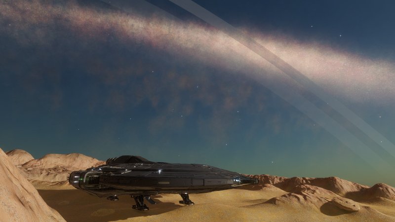 Landung auf dem Mond eines Ringplaneten